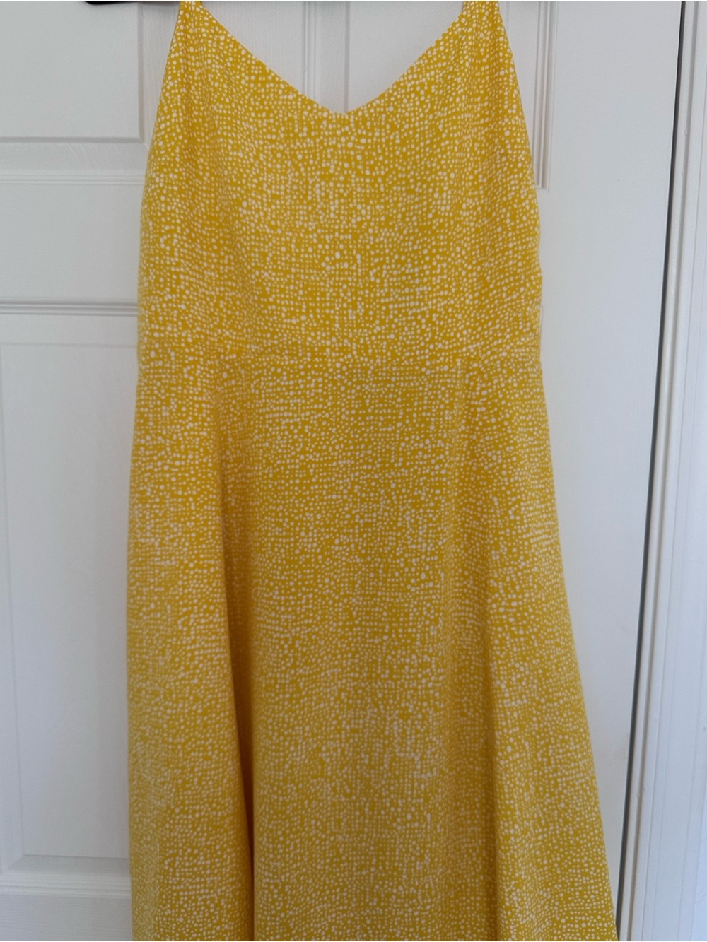 Gap Yellow Spaghetti Strap Midi Dress Size Large - Picture 3 of 8